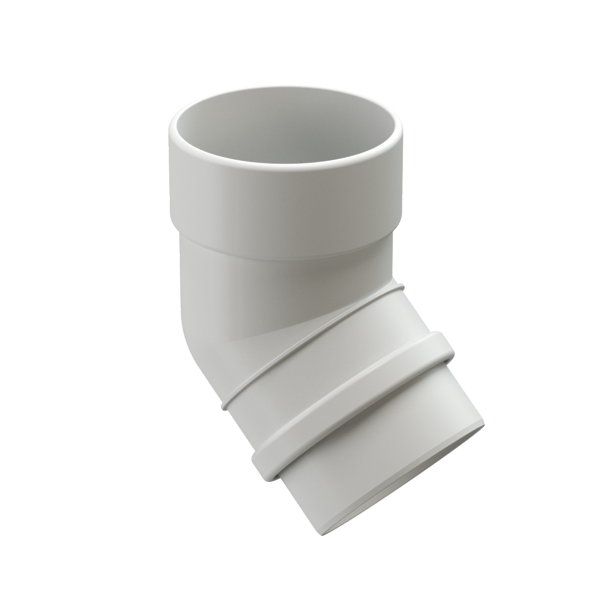 Колено 45˚ для водосточной трубы LUX, пломбир - 1